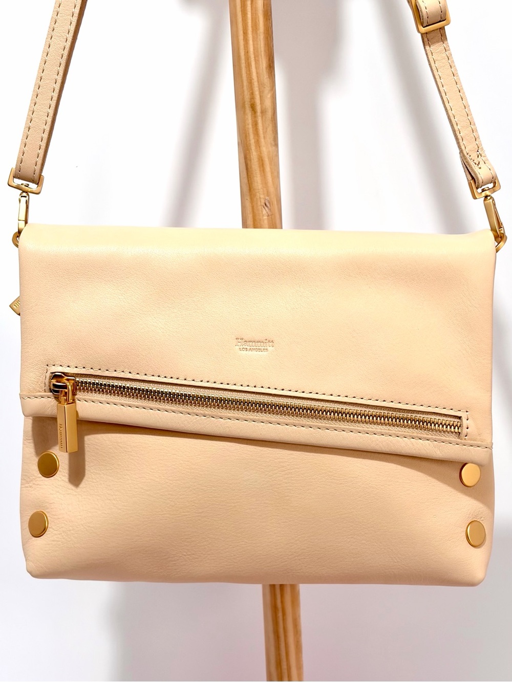 Hammitt VIP MD Crossbody Bag In Superbloom Pink With Brushed Gold Hardware - Picture 13 of 16